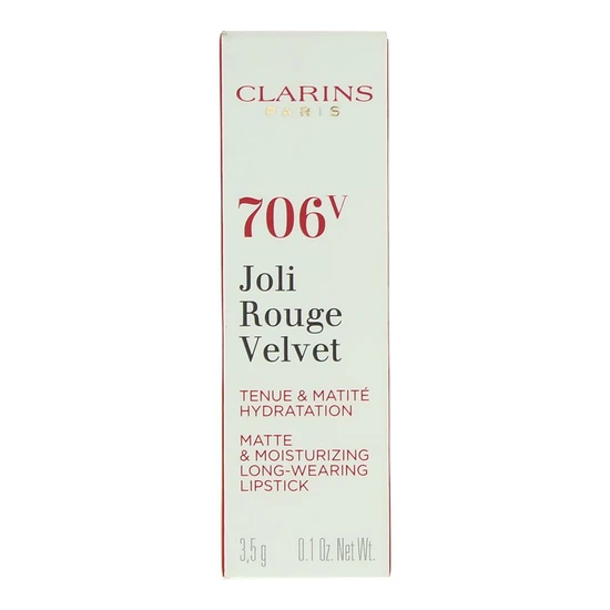 Clarins Joli Rouge Velvet Matte & Moisturising Lipstick 706v Fig