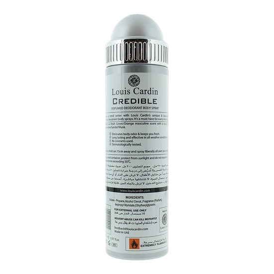 Louis Cardin Credible Homme Deodorant Spray 200ml