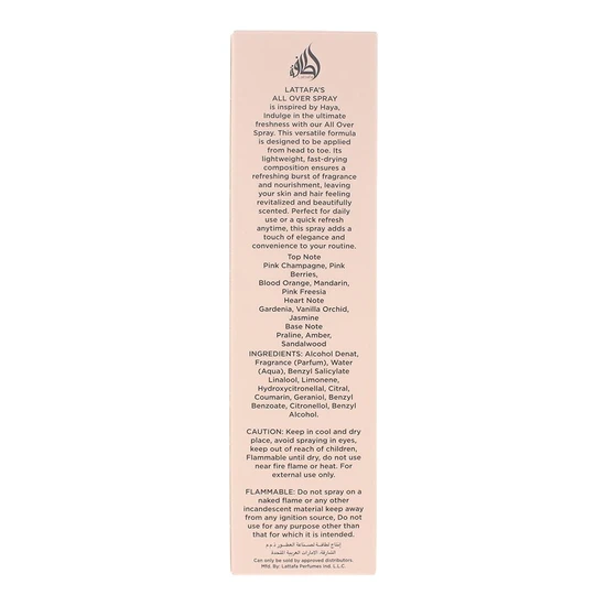 Lattafa Haya All Over Body Spray 150ml