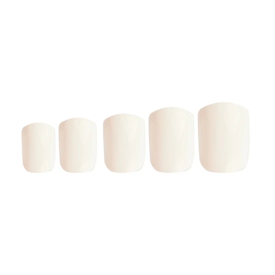 Invogue Classic White Square Nails 24 Pieces