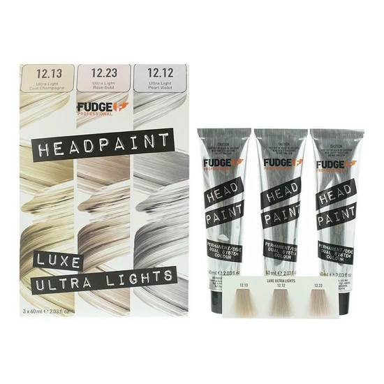Fudge Professional Headpaint High Lift Trio Kit 60ml 12.13 Ultra Light Cool Champagne + 60ml 12.23 Ultra Light Rose Gold