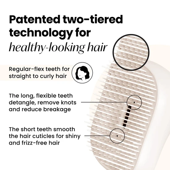 Tangle Teezer Compact Styler On-The-Go Detangling Hair Brush Ivory Rose Gold
