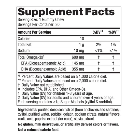 Nordic Naturals Children's DHA 600mg Gummies 30 Gummies