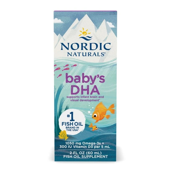 Nordic Naturals Baby's DHA Fish Oil 1050mg Omega-3 With Vitamin D3 60ml