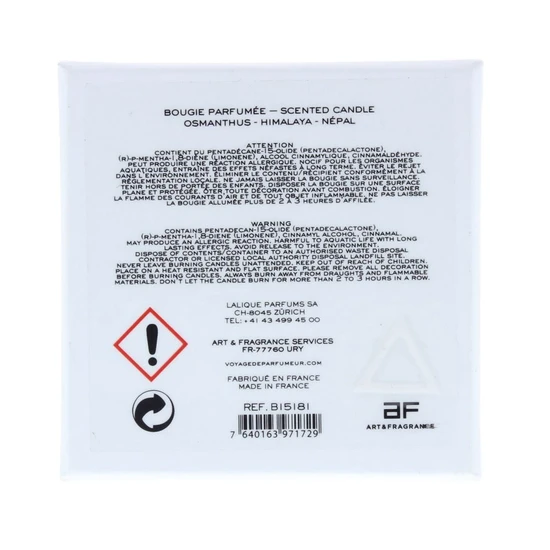 Lalique Osmanthus Himalaya Nepal Candle 190g