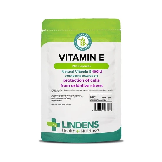 Lindens Vitamin E 100IU Capsules 200 Capsules