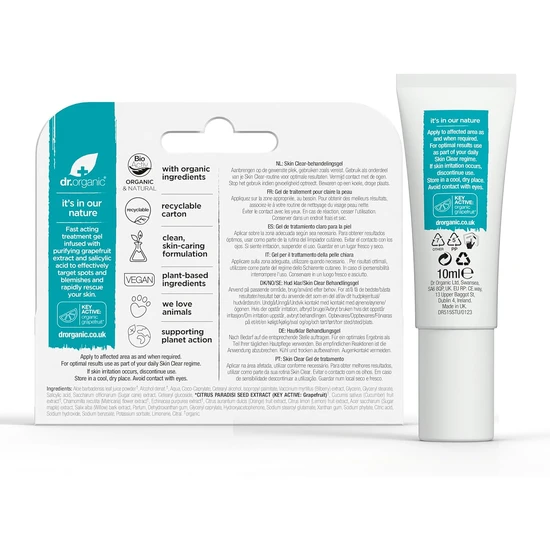 Dr. Organic Skin Clear Purify & Rescue Treatment Gel 10ml