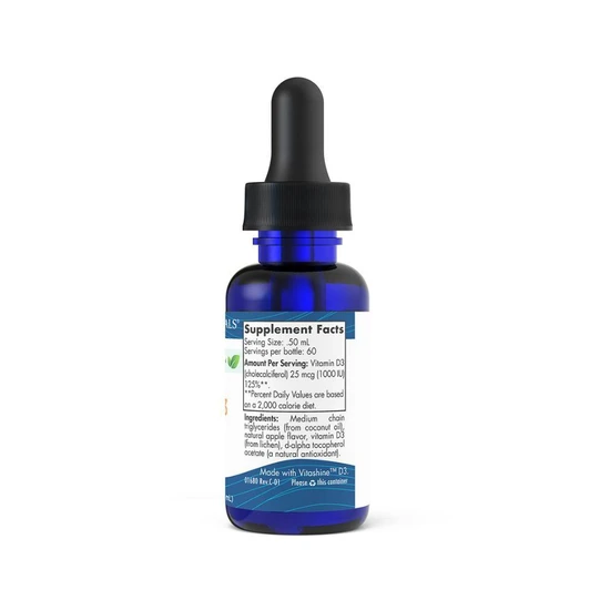 Nordic Naturals Plant-Based Vitamin D3 Liquid 1000iu Apple 30ml