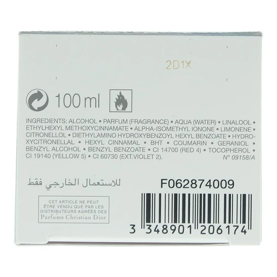 DIOR Addict Eau De Toilette 100ml