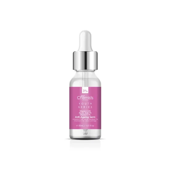 skinChemists Anti-Ageing Serum Vitamin C 3%, Ferulic Acid 1%, Vitamin E 1% 30ml
