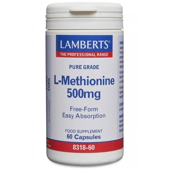 Lamberts L-Methionine 500mg Capsules 60 Capsules