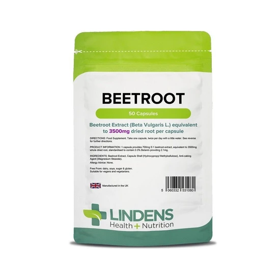 Lindens Beetroot 3500mg Capsules 50 Capsules