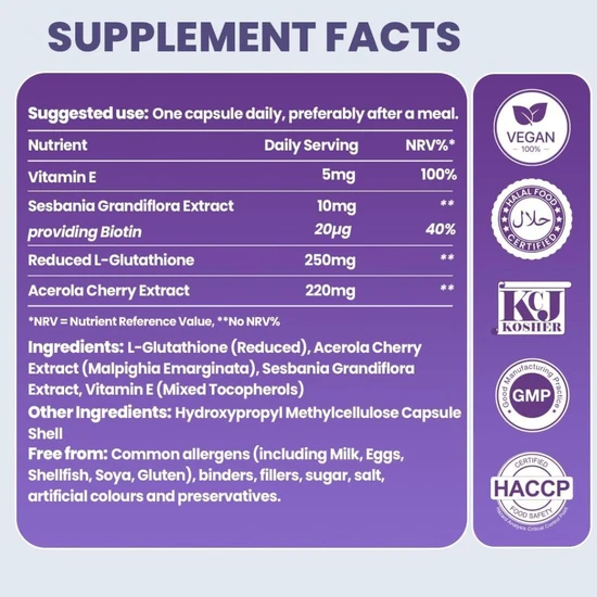 ZeroHarm Liposomal Reduced L-Glutathione 250mg Capsules 60 Capsules