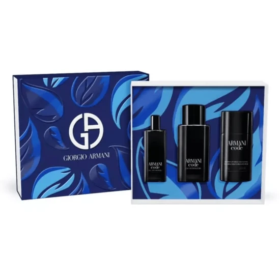 Giorgio Armani Code Gift Set 75ml EDT + 75g Deodorant Stick + 15ml EDT