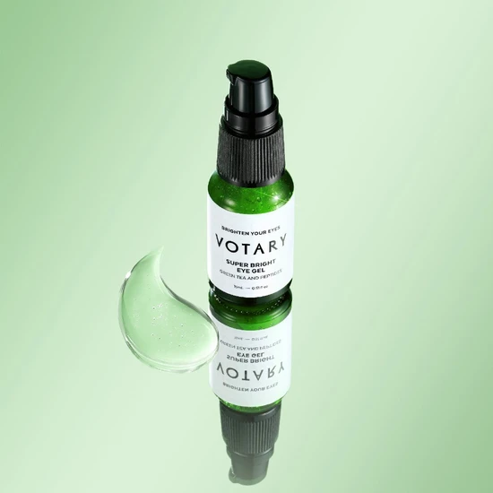 Votary Super Bright Eye Gel, Green Tea & Peptides 15ml