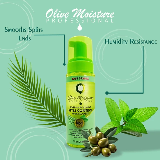 Olive Moisture Professional Rosemary & Mint Style Control Hair Mousse 207ml