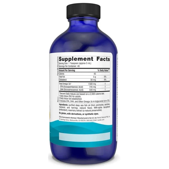 Nordic Naturals Omega-3 1560mg Lemon 237ml