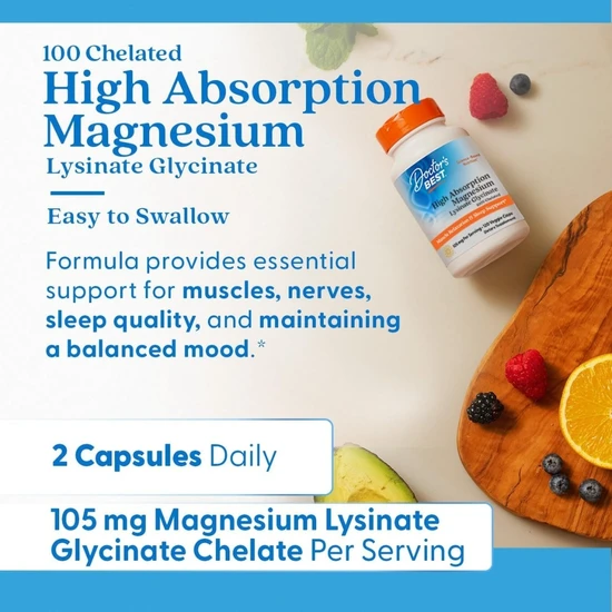Doctor's Best High Absorption Magnesium 105mg Vegicaps 120 Vegicaps