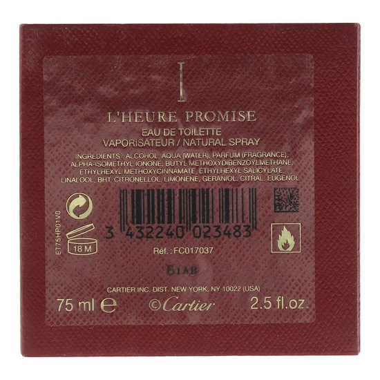 Cartier Les Heures De Cartier L'heure Promise I Eau De Toilette 75ml
