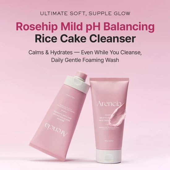 Arencia Rosehip Milk pH Balancing Rice Cake Cleanser 150g