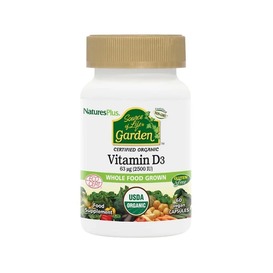 Nature's Plus Source Of Life Garden Organic Vitamin D3 2500iu 60 Vegicaps