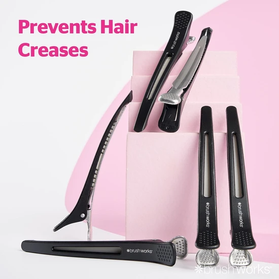 Brushworks No Crease Sectioning Hair Clips x6