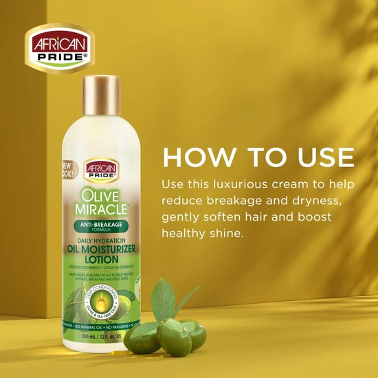 African Pride Olive Miracle Oil Moisturiser Lotion 355ml