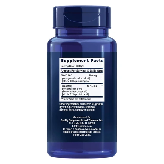 Life Extension Pomegranate Complete Softgels 30 Soft Gels