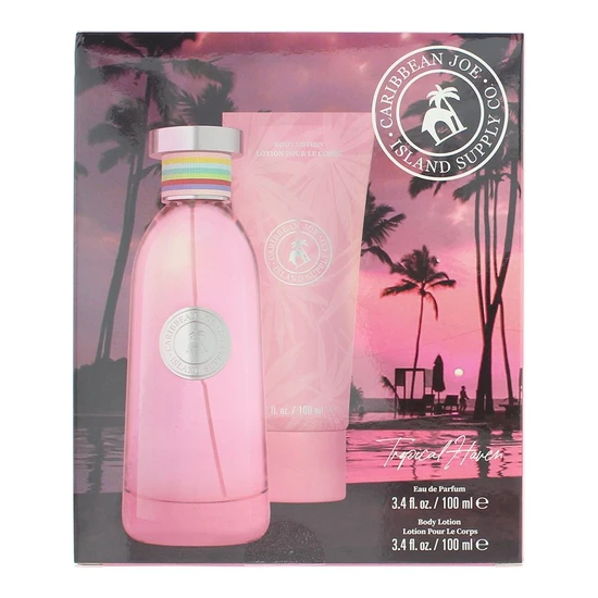 Caribbean Joe Tropical Haven Eau De Parfum + Body Lotion Gift Set 100ml