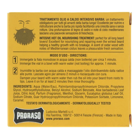Proraso Wood & Spices Hot Oil Beard Treatment 4 x 17ml
