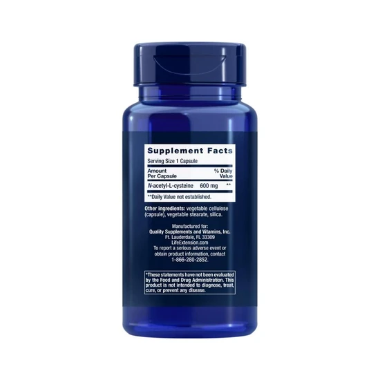 Life Extension N-Acetyl-L-Cysteine 600mg 60 Vegicaps