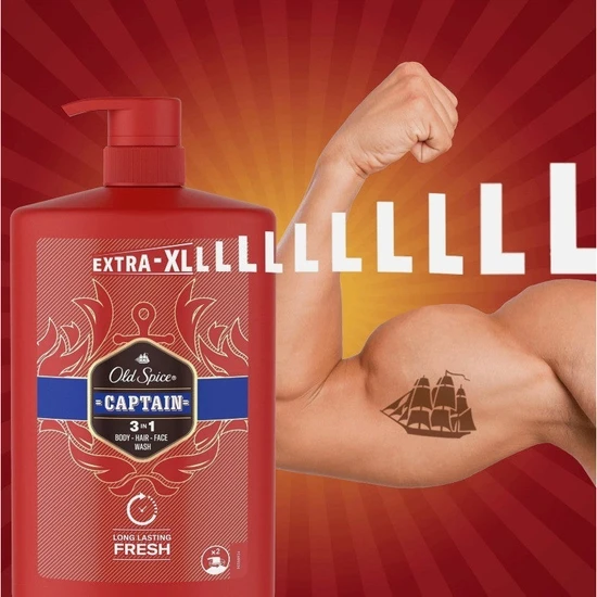 Old Spice Captain 3-In-1 Shower Gel 1000ml