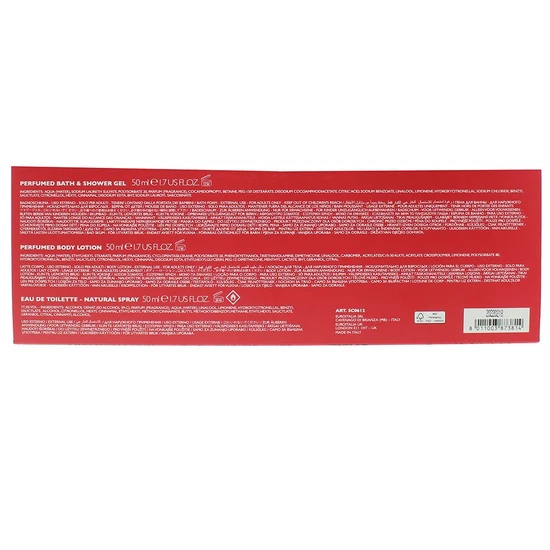 Dsquared2 Red Wood Eau De Toilette 50ml, Shower Gel 50ml + Body Lotion 50ml