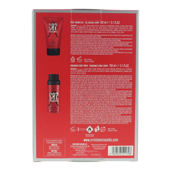 Cristiano Ronaldo CR7 Gift Set 150ml Shower Gel + 150ml Body Spray