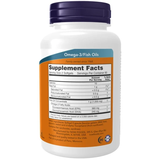 NOW Foods Omega-3 Mini Gels 180 Soft Gels