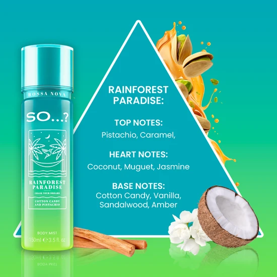 SO...? Bossa Nova Rainforest Paradise Body Mist Fragrance 150ml