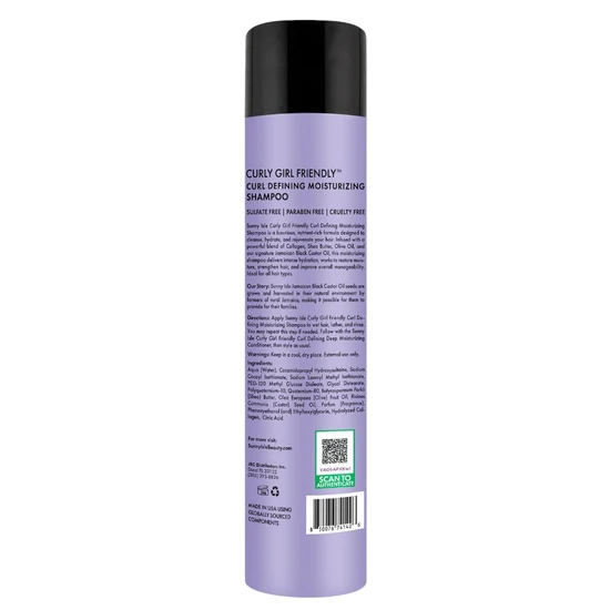Sunny Isle Curly Girl Friendly Curl Defining Moisturising Shampoo 298ml
