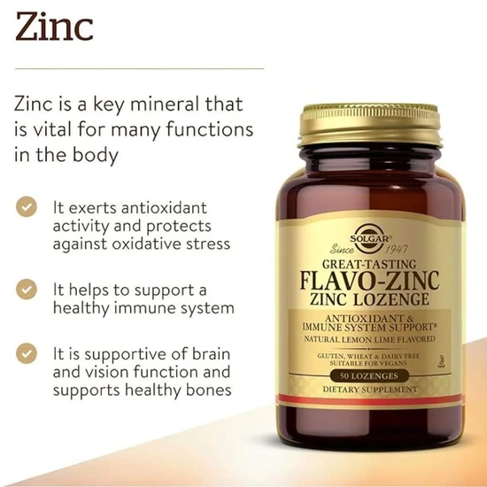 Solgar Flavo-Zinc Lozenges 50 Lozenges