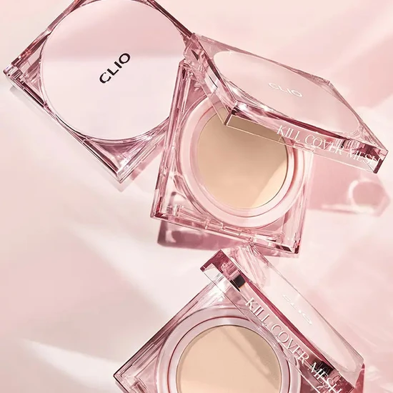 Clio Kill Cover Mesh Glow Cushion Set SPF 50+ #3 Linen (21 warm yellow beige)
