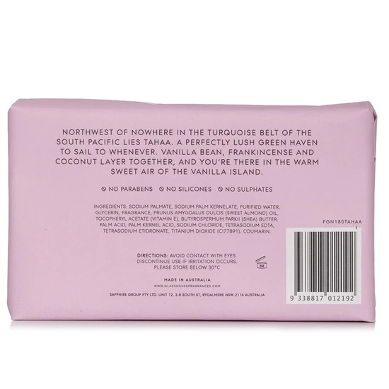 Glasshouse Fragrances A Tahaa Affair Body Bar 180g