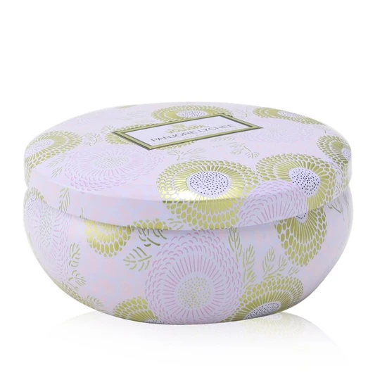 VOLUSPA 3 Wick Decorative Tin Candle Panjore Lychee 340g