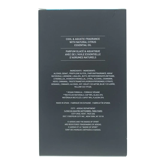 Adidas Ice Dive Eau De Toilette 100ml