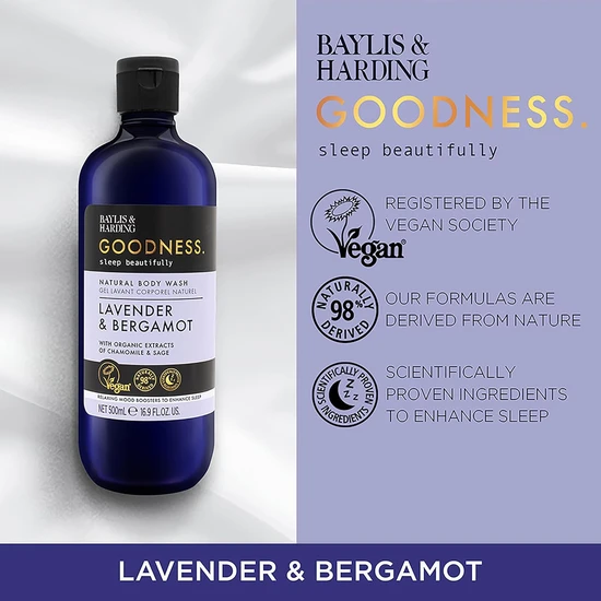 Baylis & Harding Goodness Lavender & Bergamot Natural Body Wash 500ml