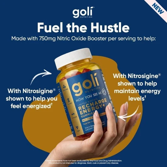 Goli Nutrition Recharge Energy+ Gummies 60 Gummies