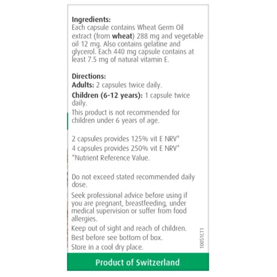 A.Vogel Wheat Germ Oil Capsules 120 Capsules