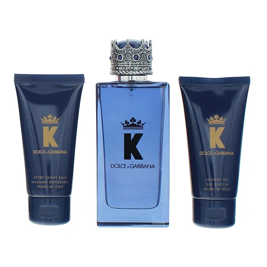 Dolce & Gabbana K Eau De Parfum 100ml, Aftershave Balm 75ml + Shower Gel 75ml Gift Set 100ml