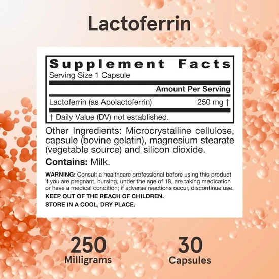 Jarrow Formulas Lactoferrin 250mg 30 Capsules