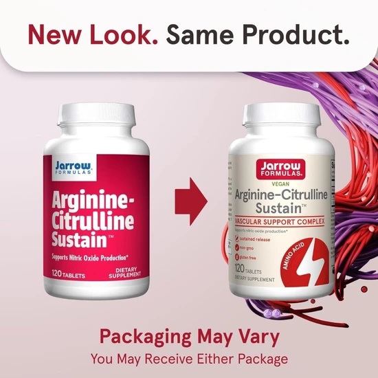 Jarrow Formulas Arginine-Citrulline Sustain Tablets 120 Tablets