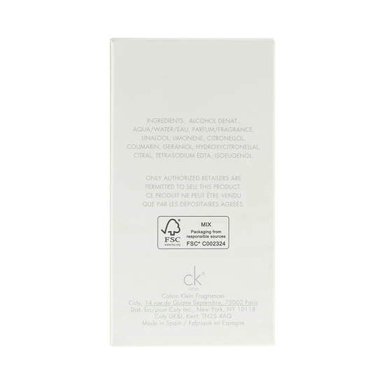 Calvin Klein CK One Eau De Toilette 50ml