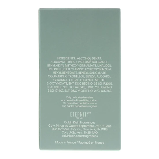 Calvin Klein Eternity Cologne For Men Eau De Toilette 50ml